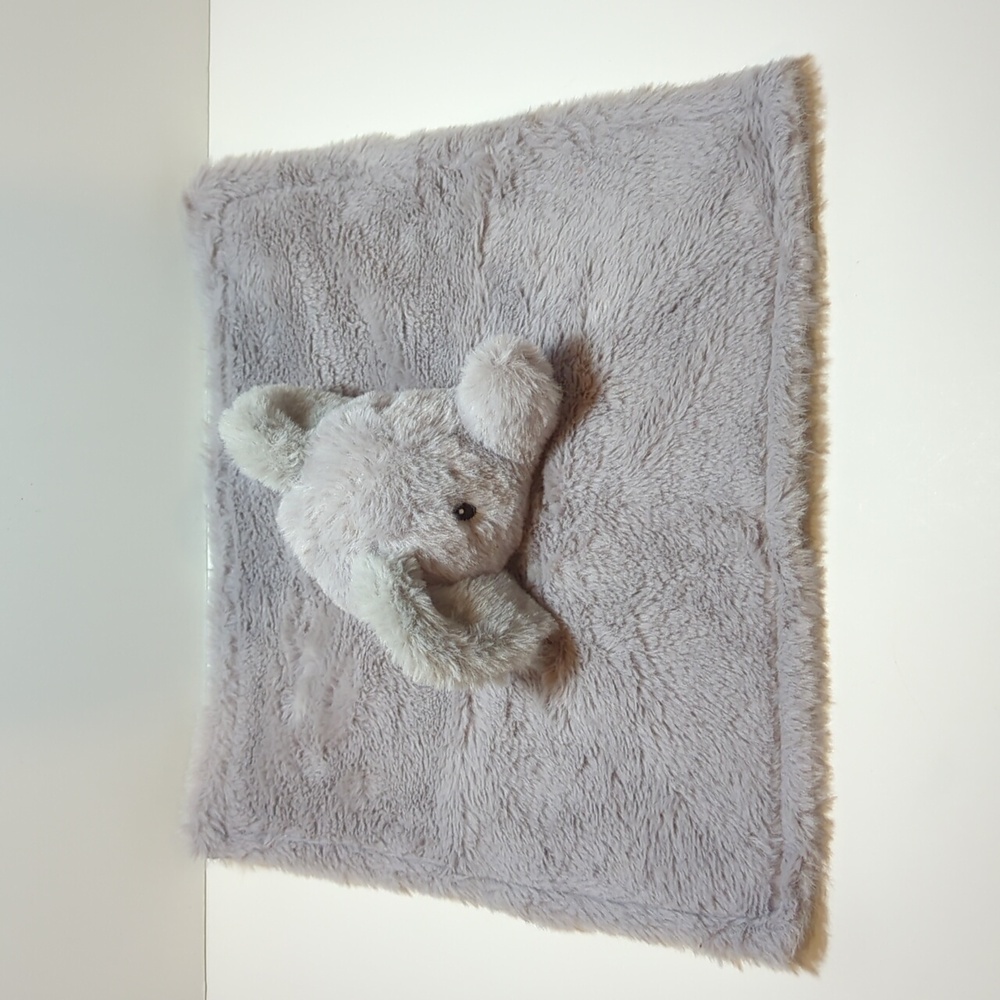 Lovey Elephant Grey Soft Cuddly Baby Security Blanket